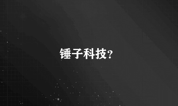 锤子科技？