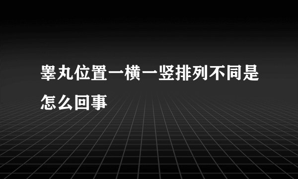 睾丸位置一横一竖排列不同是怎么回事