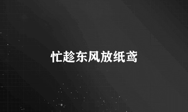 忙趁东风放纸鸢