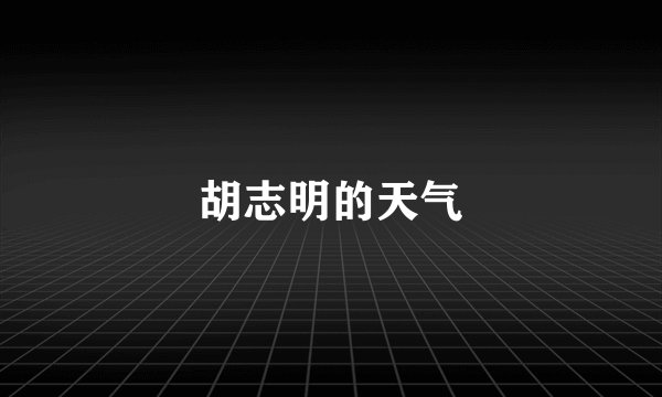 胡志明的天气