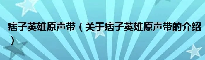 痞子英雄原声带（关于痞子英雄原声带的介绍）