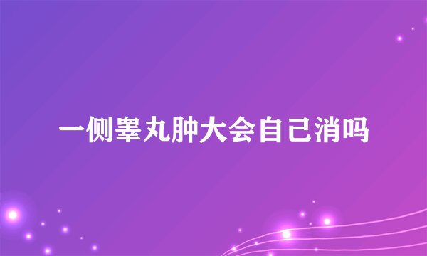 一侧睾丸肿大会自己消吗