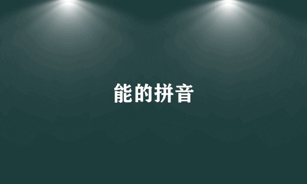 能的拼音