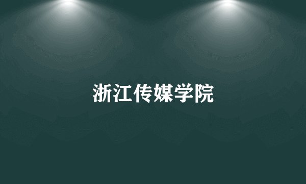 浙江传媒学院