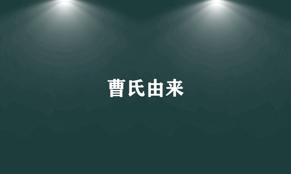 曹氏由来