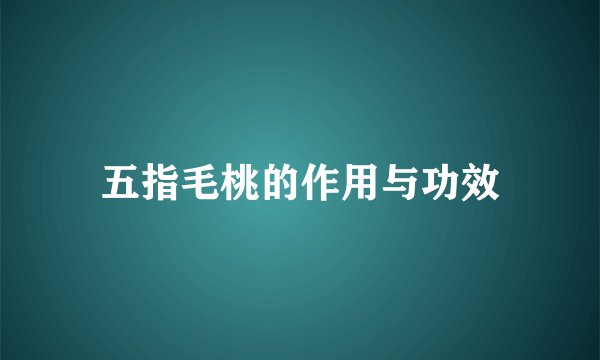 五指毛桃的作用与功效