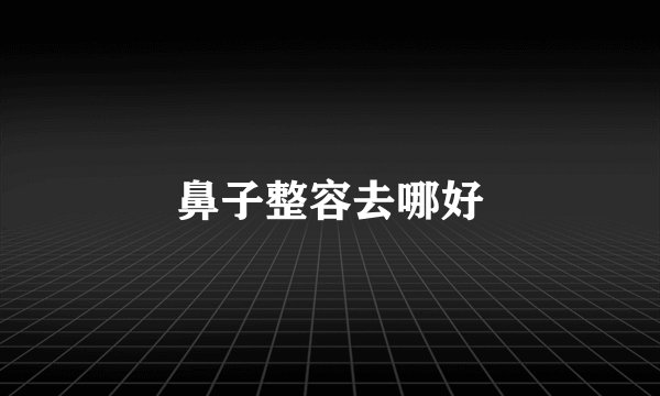 鼻子整容去哪好