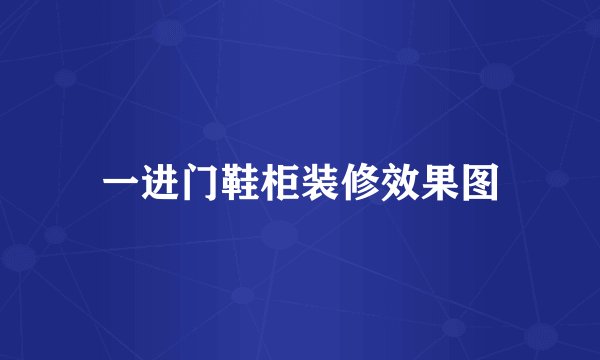 一进门鞋柜装修效果图