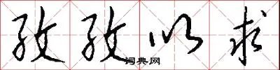 孜孜以求