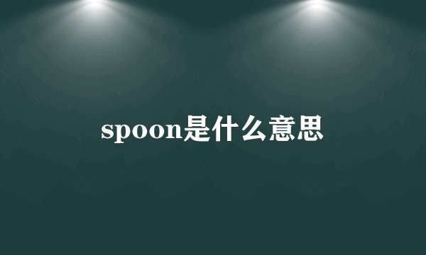 spoon是什么意思
