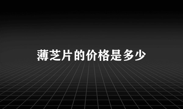 薄芝片的价格是多少