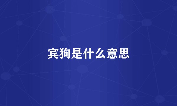 宾狗是什么意思