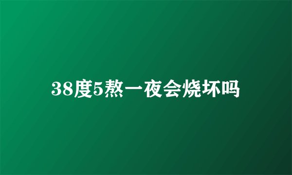 38度5熬一夜会烧坏吗