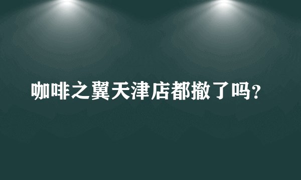 咖啡之翼天津店都撤了吗？