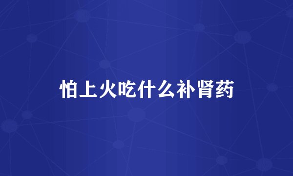 怕上火吃什么补肾药
