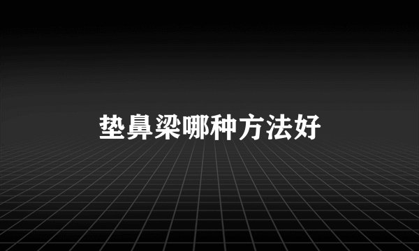 垫鼻梁哪种方法好