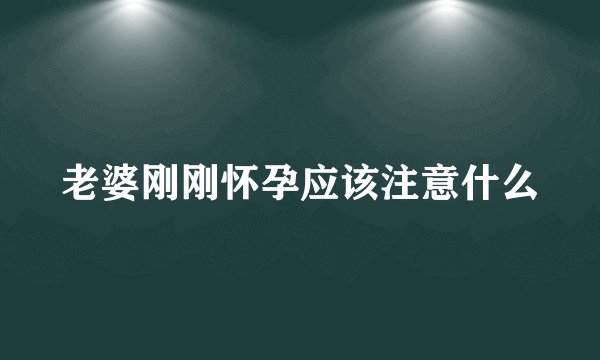 老婆刚刚怀孕应该注意什么