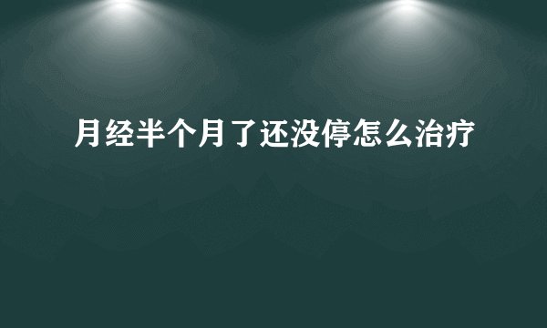 月经半个月了还没停怎么治疗