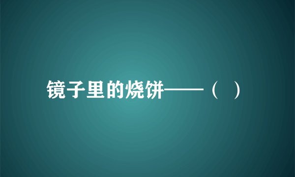 镜子里的烧饼——（ ）