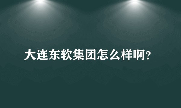 大连东软集团怎么样啊？