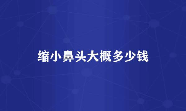 缩小鼻头大概多少钱