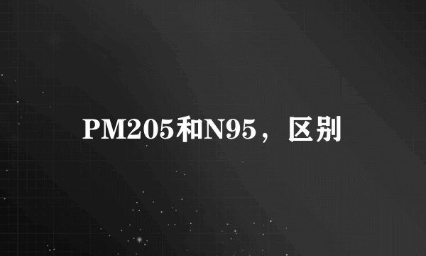 PM205和N95，区别