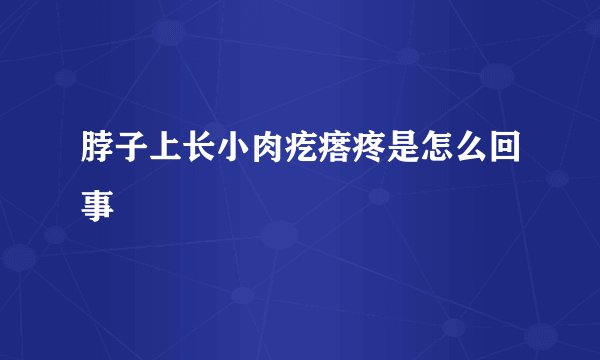 脖子上长小肉疙瘩疼是怎么回事
