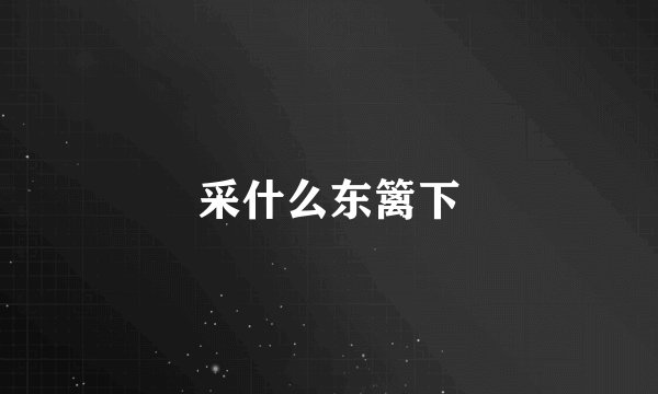 采什么东篱下