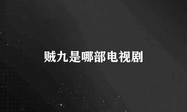 贼九是哪部电视剧