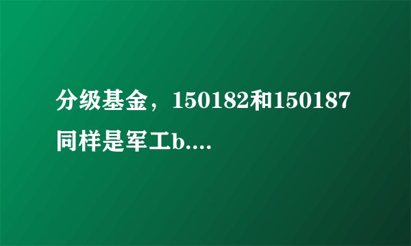 分级基金，150182和150187同样是军工b.有什么区别