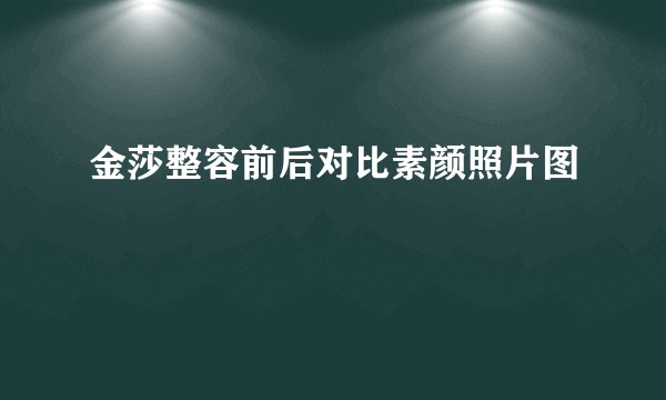 金莎整容前后对比素颜照片图