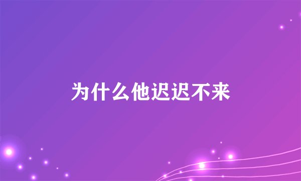 为什么他迟迟不来