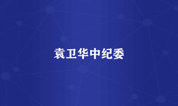袁卫华中纪委