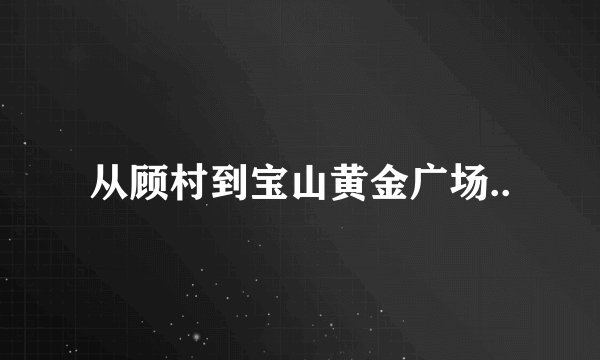 从顾村到宝山黄金广场..