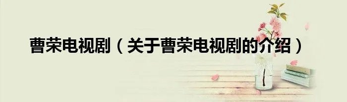 曹荣电视剧（关于曹荣电视剧的介绍）
