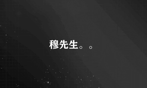 穆先生。。