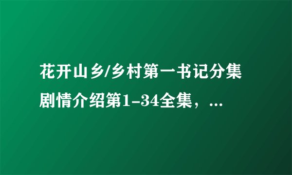 花开山乡/乡村第一书记分集剧情介绍第1-34全集，花开山乡在哪个平台播出