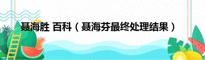 聂海胜 百科（聂海芬最终处理结果）