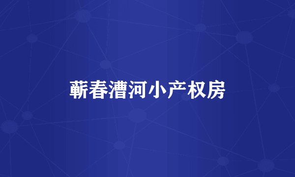 蕲春漕河小产权房