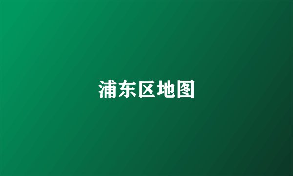 浦东区地图