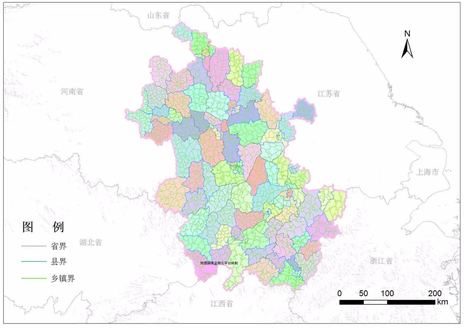 安徽省行政区划图