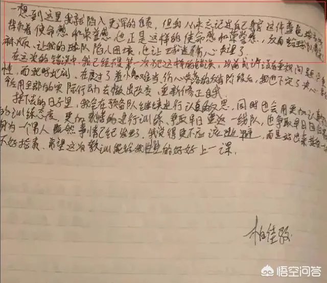 如何评价申花柏佳骏检讨?