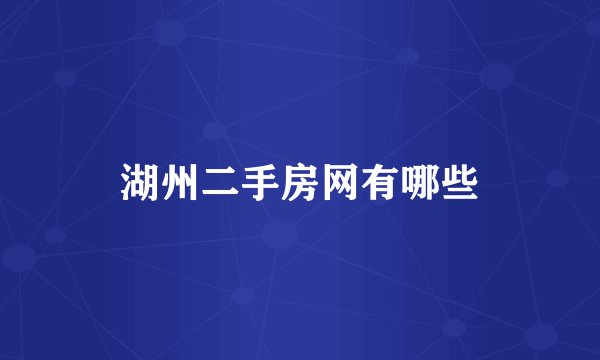 湖州二手房网有哪些