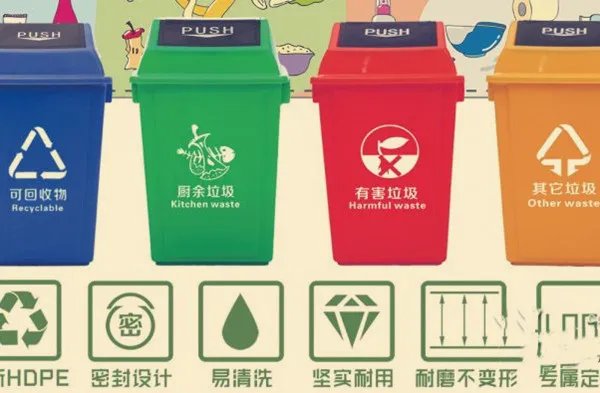 4个垃圾桶标志图片