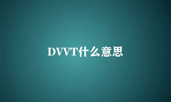 DVVT什么意思