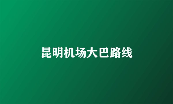 昆明机场大巴路线
