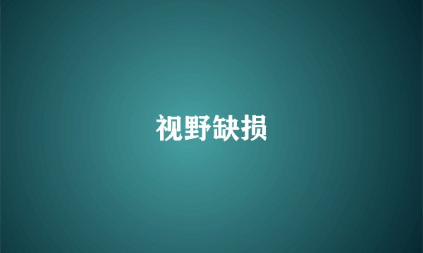 视野缺损