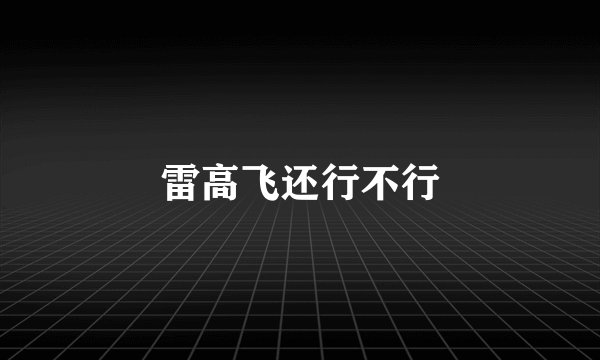 雷高飞还行不行