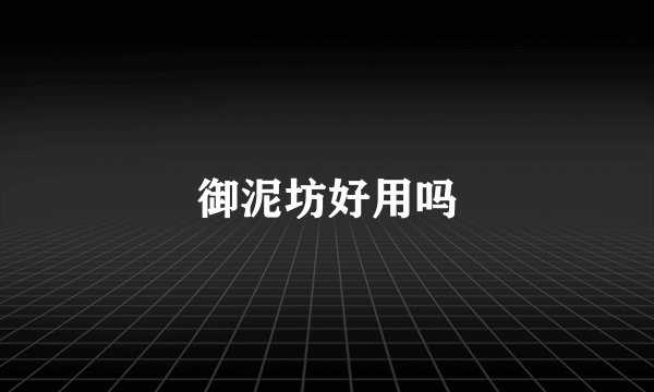 御泥坊好用吗