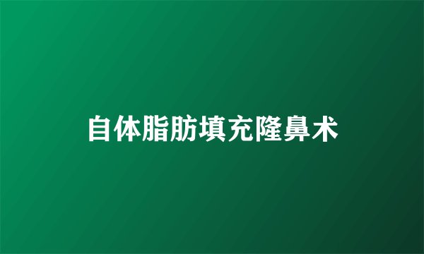 自体脂肪填充隆鼻术